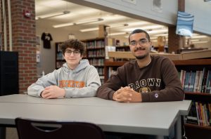 A photo of the two students headed to Ivy League schools.
