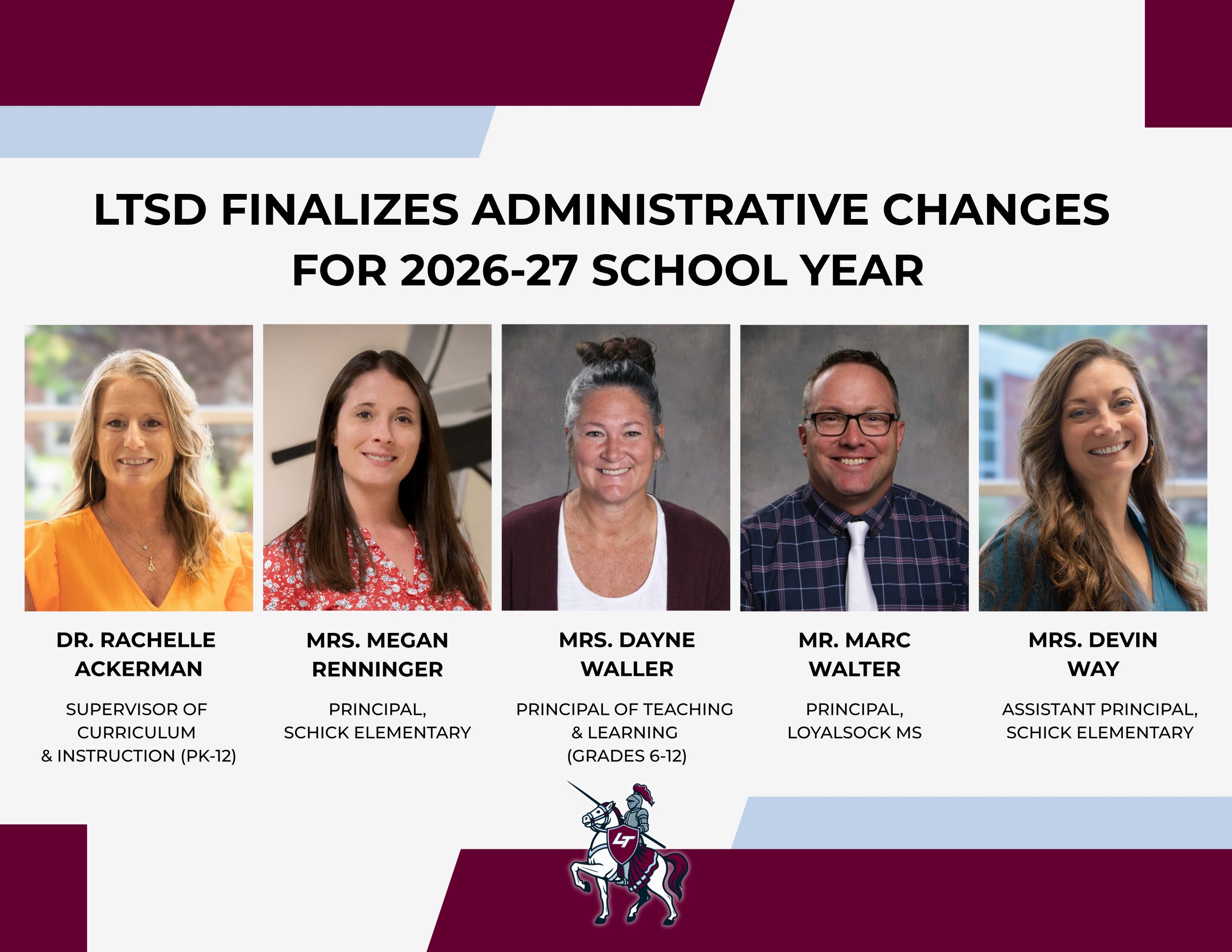 LTSD Finalizes Administrative Changes for 2026-27 School Year