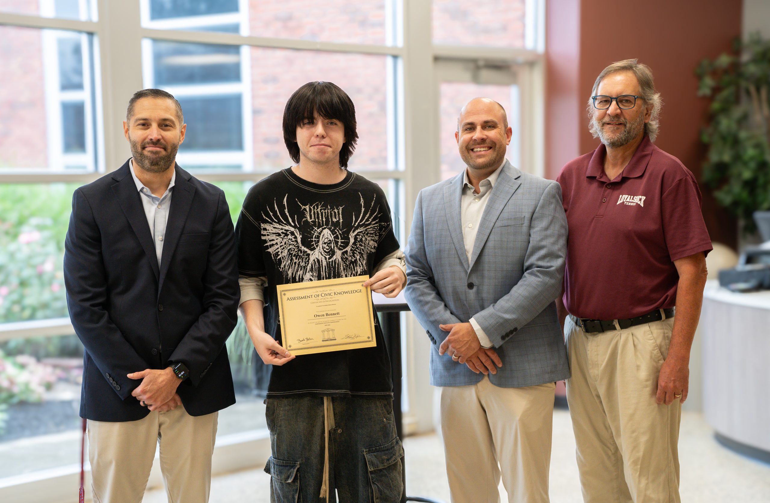 LTHS Senior Earns Perfect Score on Civics Assessment
